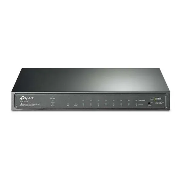 TP-Link JetStream Smart Switch – 8 Puertos Gigabit PoE con 2 Ranuras SFP