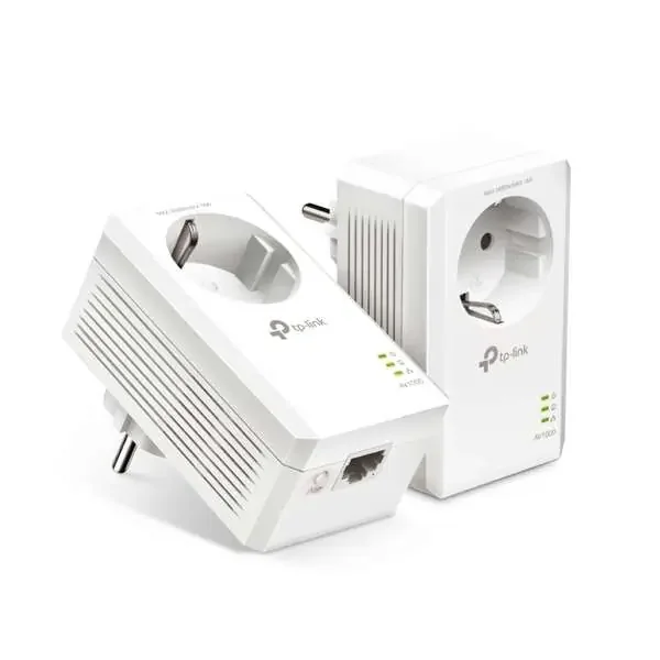 TP-Link Kit de Inicio AV1000 Gigabit Powerline con Enchufe Incorporado