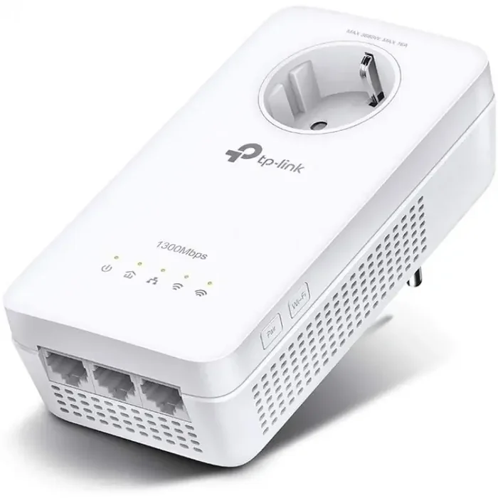 TP-Link Punto de Acceso WiFi AC1200 Doble Banda – Transferencia de hasta 1200Mbps – Enchufe Integrado y 3x RJ45 – 2×2 MIMO
