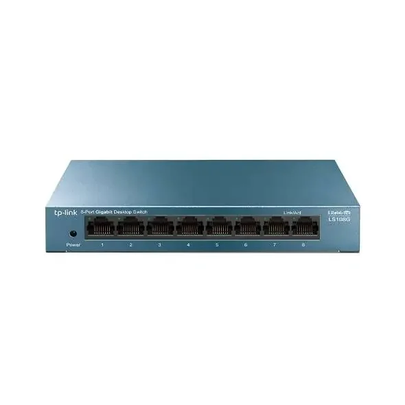 Tp-link Switch Sobremesa 8 Puertos 10/100/1000Mbps – Carcasa de Metal – Tecnologia Verde – Plug & Play – Color Gris