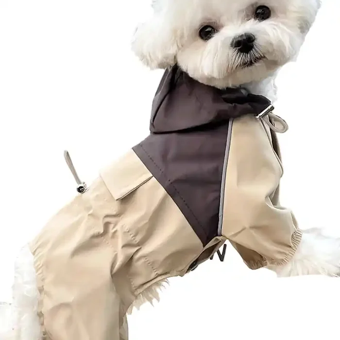 Traje impermeable cortaviento para perro pequeño – Lluvia