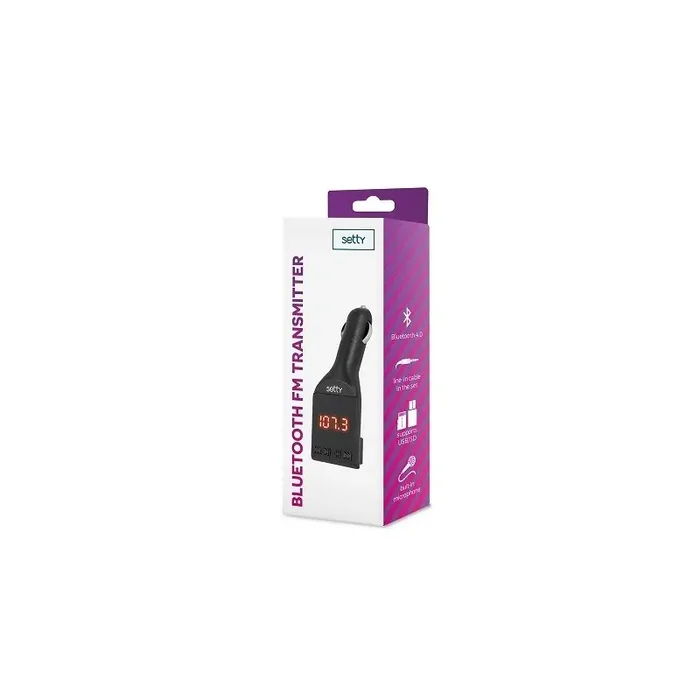 Transmisor sonido para radios de Coche FM por Bluetooht USB Micro Sd