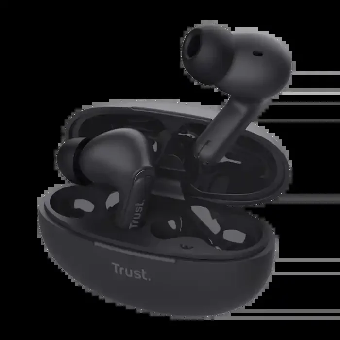 Trust Auriculares Inalambricos Yavi – Inalambricos – Color Negro