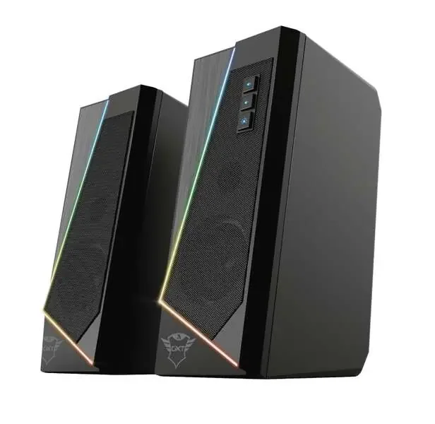Trust Gaming GXT 609 Zoxa Altavoces USB 2.0 12W – Iluminacion LED RGB – Altavoz de 40mm – Color Negro