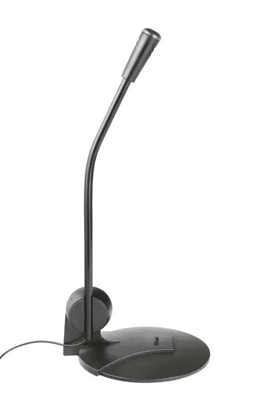 Trust Primo Microfono de Escritorio – Alta Sensibilidad – Jack 3.5mm – Cable de 1.80m – Color Negro