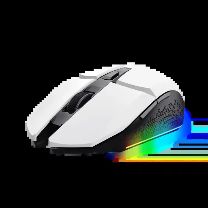 Trust Raton Gaming Inalambrico Recargable – Velocidad Ajustable de 800-4800 PPP – hasta 80 Horas de Reproduccion – 4 Opciones de Iluminacion LED – 6 Botones y Seleccion de Ppp