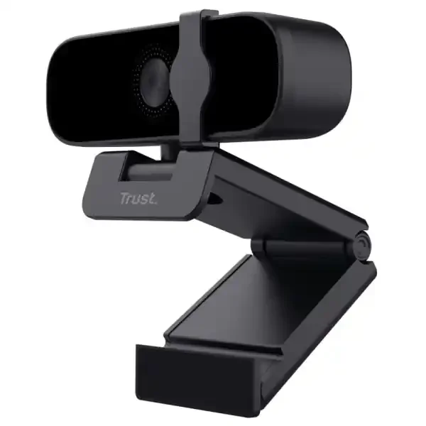 Trust Tanor Webcam FullHD 1080p USB – Enfoque Automatico – Diagonal de Campo de Vision 79º – Microfono Incorporado – Tapa de Privacidad – Color Negro