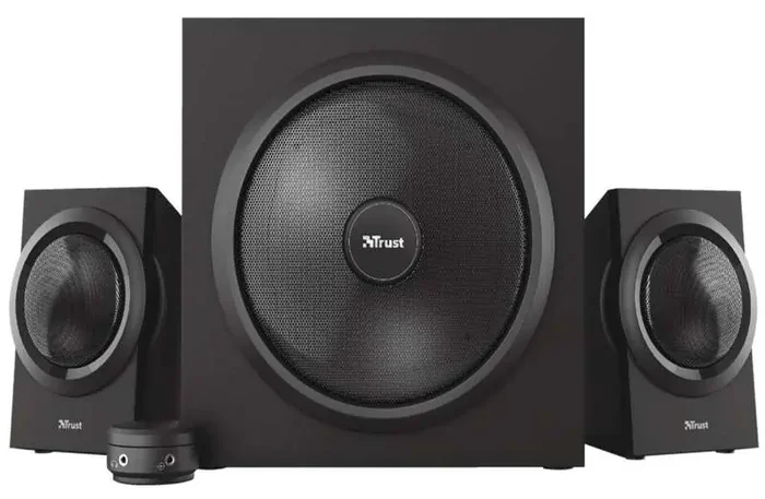 Trust Yuri Sistema de Altavoces 2.1 120W – Subwoofer 30W – Control de Bajos – Cable de 1.50m – Color Negro