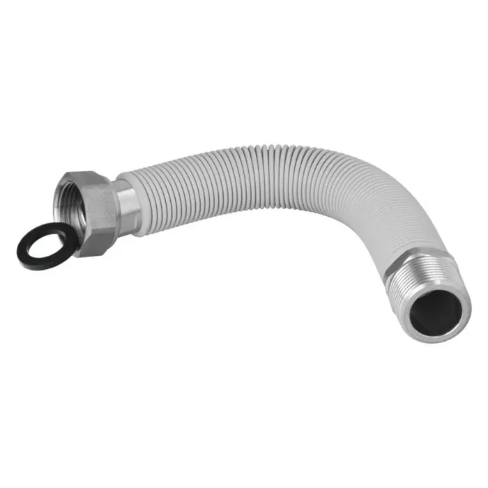 Tubería Extensible Agua Acero Inoxidable Corrugado. Longitud de 22,5 a 30 cm. Tomas 3/4″