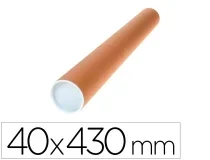 Tubo De Carton Qconnect Portadocumentos Carton Encolado Reciclado 1,8 Mm Con 2 Kf17771