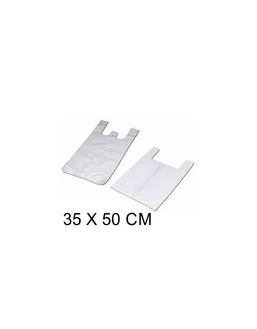 U.QUI PACK 200 BOLSAS CAMISETA 35×50 BLANCA, GALGA 60 – 64-200029