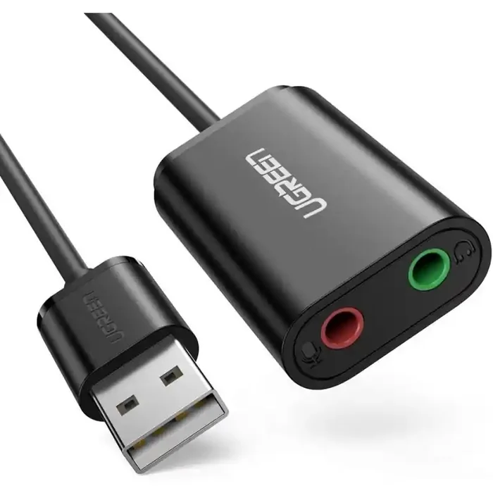Ugreen convertidor adaptador USB a 3.5mm sonido externo stereo Adaptador USB a Jack 3.5 mm