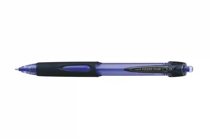 Uni-ball Power Tank SN-220 Boligrafo de Tinta Liquida – Punta de Bola 1mm – Carga Presurizada – Escribe en Cualquier Superficie – Resistente a Temperaturas Extremas – Color Azul (12 uds)