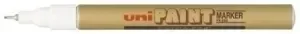 UNI-BALL PX-203 MARCADOR DE PINTURA – PUNTA ACRILICA 1MM – PERMANENTE EN TODAS LAS SUPERFICIES – RESISTENTE A LUZ Y AGUA – COLOR ORO