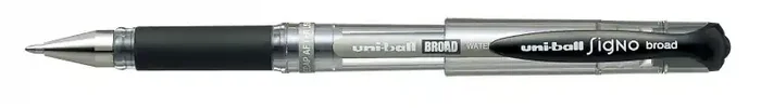 Uni-ball Signo Broad UM-153 Roller de Tinta Gel – Punta de Bola 1mm – Sujecion de Caucho – Color Negro (12 uds)