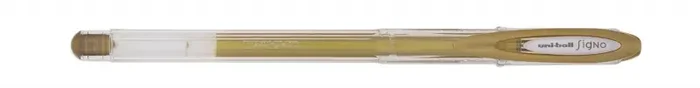 Uni-ball Signo Noble Metal UM-120NM Roller de Tinta Gel – Punta de Bola 0.8mm – Tinta Resistente al Agua y Luz – Escribe en Papel Negro y Blanco – Color Oro (12 uds)