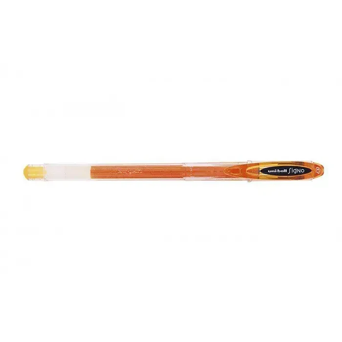 Uni-ball Signo UM-120 Boligrafo de Tinta Gel – Punta de Bola 0.7mm – Tinta Resistente al Agua y Luz – Color Naranja (12 uds)