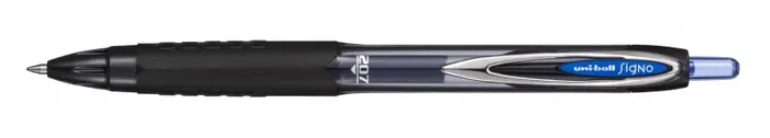 Uni-ball UMN-207E Roller Signo – Punta de Bola 0.7mm – Grip de Caucho Antifatiga – Tinta Pigmentada Resistente a Luz y Agua – Color Azul (12 uds)