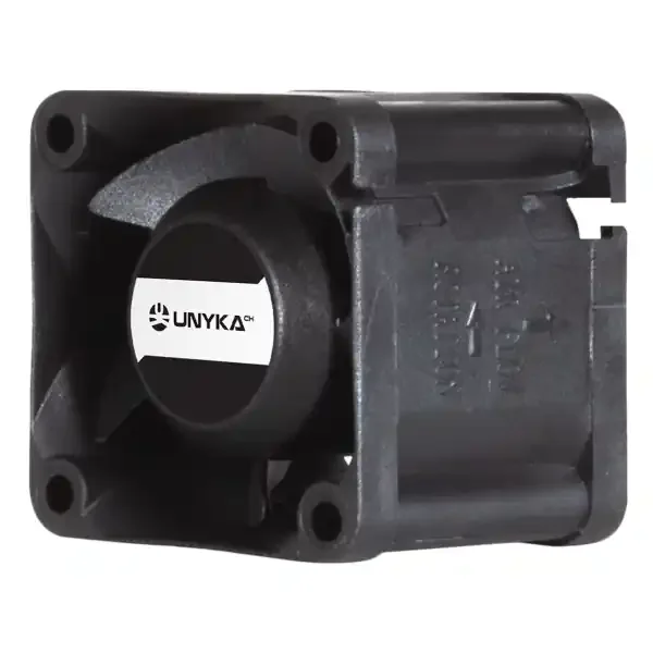 Unykach Server Ventilador 40mm de Doble Bola – Velocidad Max. 6000rpm – Conector de 4 Pines con Control de Temperatura – Color Negro