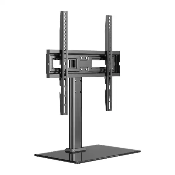Unykach Soporte de Mesa para TV de 23″-60″ – Base de Vidrio Templado – Peso Max 40Kg – VESA 400x400mm – Color Negro