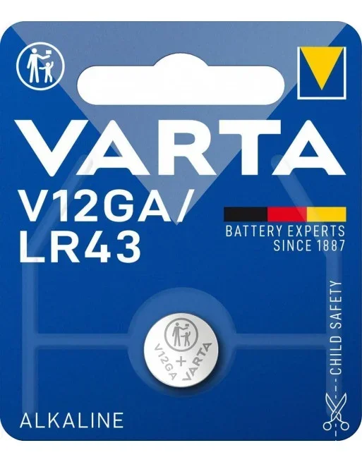 VARTA BLÍSTER DE 1 PILA ALCALINA DE BOTÓN 1,5V LR43 V12GA 4278101401