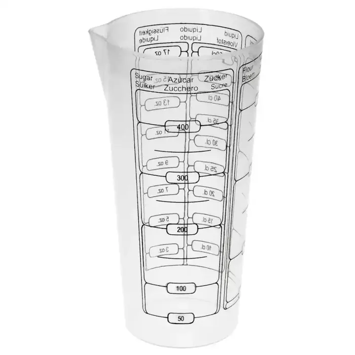 Vaso Medidor Plástico Oryx 500 ml. 8,5x6x16 cm.