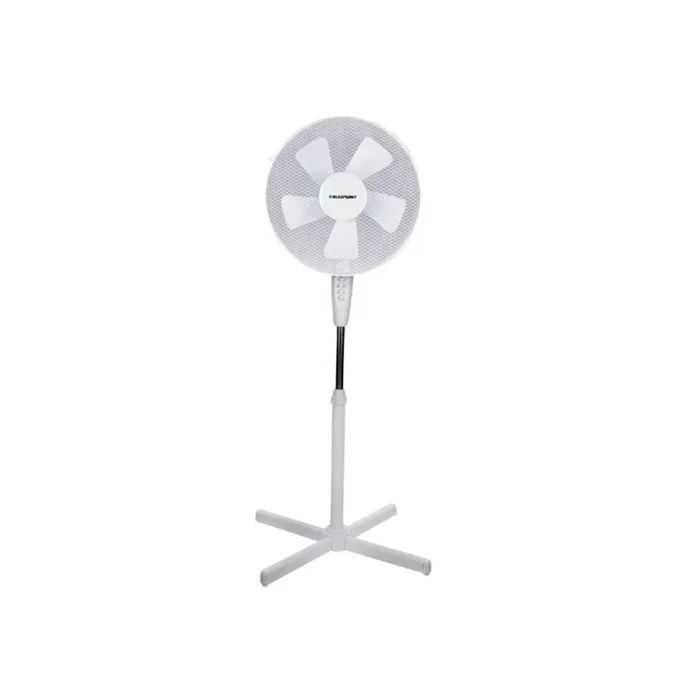 Ventilador blaupunkt pie base cruzada 5 aspas 3 velocidades altura regulable 50w