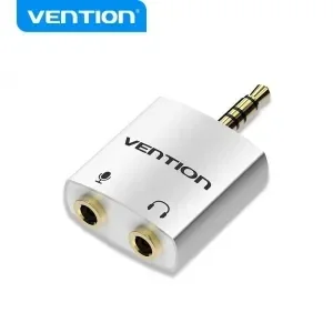 VENTION ADAPTADOR AUDIO JACK 3.5 MACHO A 2X JACK 3.5 HEMBRA – COLOR BLANCO