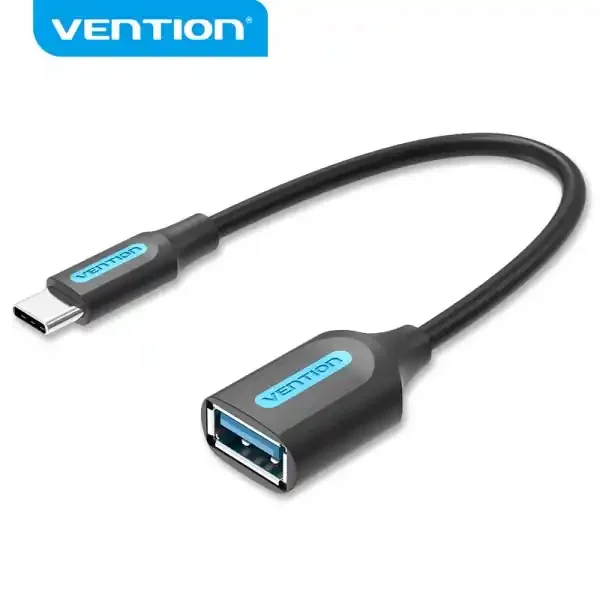 Vention Adaptador USB 3.1 Macho a USB-C Hembra – 0.15m – Color Negro