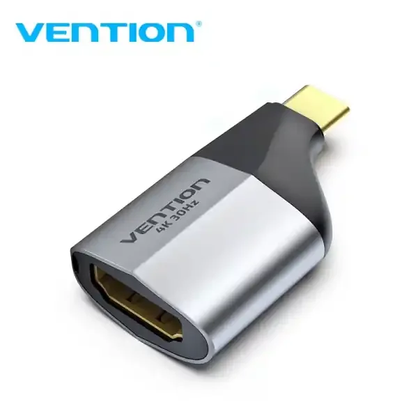 Vention Adaptador USB-C Macho a HDMI 2.0 Hembra 4K – Aluminio Gris