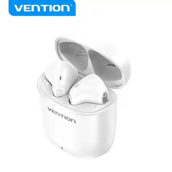 Vention Auriculares Bluetooth 5.3 con Estuche de Carga – 7h Autonomia – Color Blanco