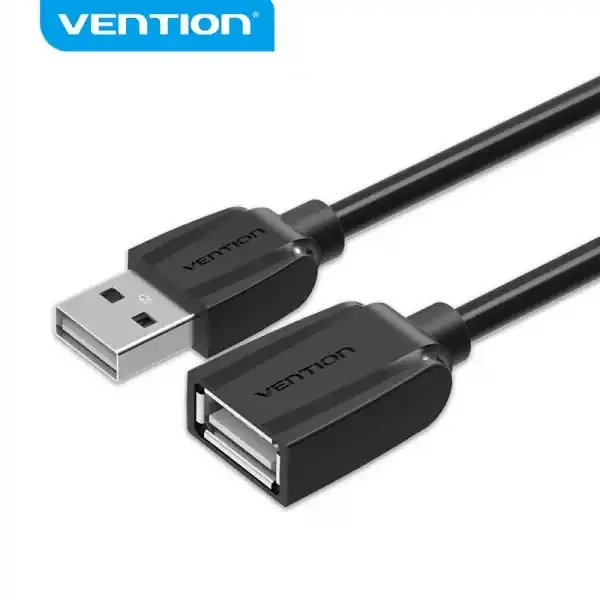 Vention Cable Alargador USB 2.0 Macho a USB Hembra – 2m – Color Negro