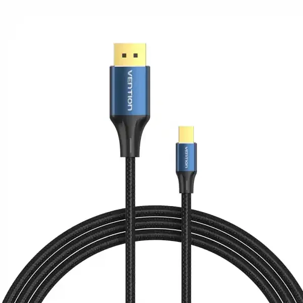 Vention Cable Conversor DisplayPort Macho a Mini DisplayPort Macho 1.4 8K – 2m – Color Negro y Azul