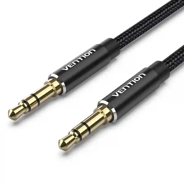 Vention Cable Estereo Jack 3.5 Macho a Jack 3.5 Macho – 0.5m – Color Negro
