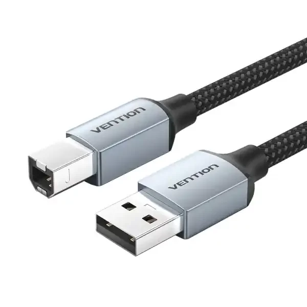 Vention Cable Impresora USB 2.0 Macho a USB-B Macho – 2m – Trenzado – Color Gris