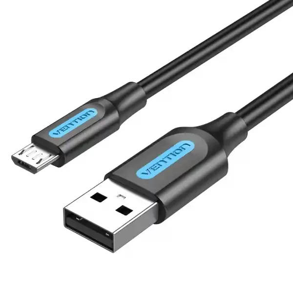 Vention Cable USB 2.0 Macho a MicroUSB Macho 3A 60W 480Mbps – 1.5m – Color Negro