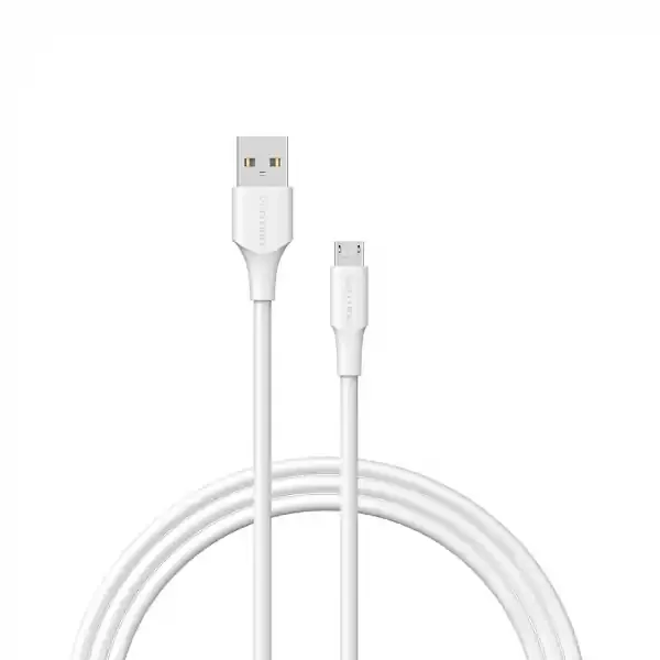 Vention Cable USB 2.0 Macho a MicroUSB Macho – 1.5m – 3A – 60W – 480Mbps – Color Blanco
