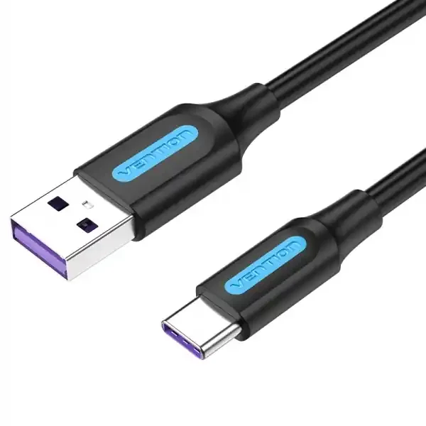 Vention Cable USB 2.0 Macho a USB-C Macho – 2m – 5A 100W 480Mbps – Color Negro