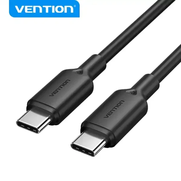 Vention Cable USB – Conector Niquelado – Potencia 60W – Corriente Max. 3A – Color Negro