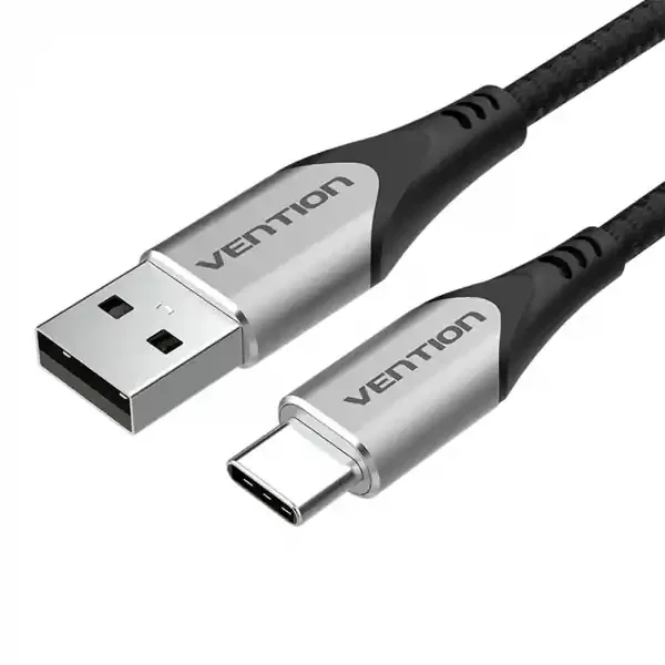 Vention Cable USB-A Macho a USB-C Macho 3A 60W 480Mbps – 1.5m – Color Gris