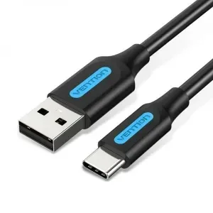 VENTION CABLE USB-A MACHO A USB-C MACHO 3A 60W 480MBPS – 1.5M – COLOR NEGRO
