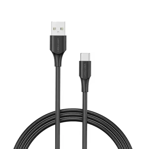 Vention Cable USB-A Macho a USB-C Macho – 2m – 3A – 60W – 480Mbps – Color Negro
