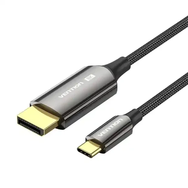 Vention Cable USB-C a DisplayPort 8K – 0.5m – Trenzado – Color Negro