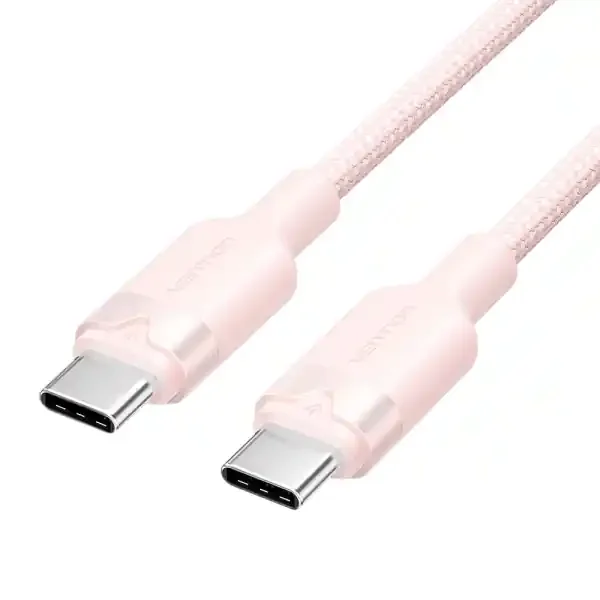 Vention Cable USB-C a USB-C 3A 60W – 2m – Trenzado – Color Rosa
