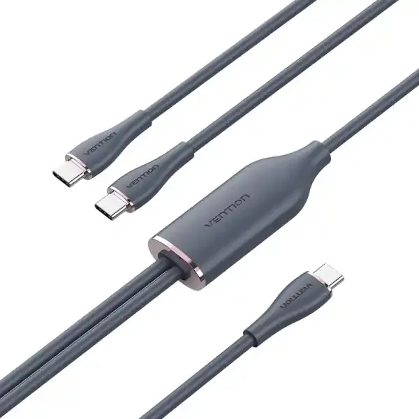 Vention Cable USB-C Macho a 2xUSB-C Macho – 1.5m – Color Negro