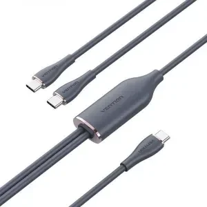 VENTION CABLE USB-C MACHO A 2XUSB-C MACHO – 1.5M – COLOR ROSA