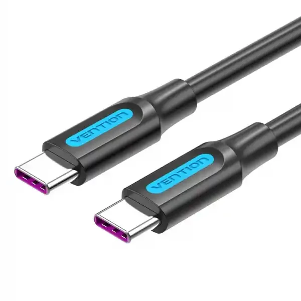 Vention Cable USB-C Macho a USB-C Macho – 0.5m – 5A PD100W – Color Negro