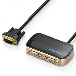 VENTION DIVISOR VGA MACHO A 2X VGA HEMBRA CON ALIMENTACION EXTERNA – COLOR NEGRO