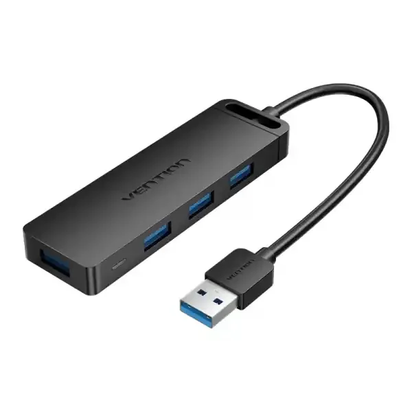 Vention HUB 4 en 1 USB 3.0 a 4xUSB3.0/MicroUSB/PD – 0.5m – Color Negro