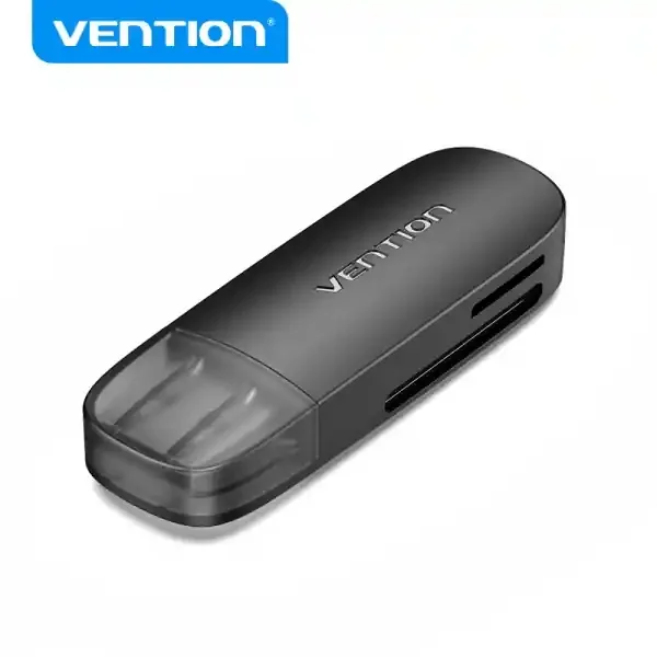 Vention Lector de Tarjetas Externo USB 2.0 – Color Negro